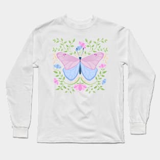 Beautiful pastel butterfly Long Sleeve T-Shirt